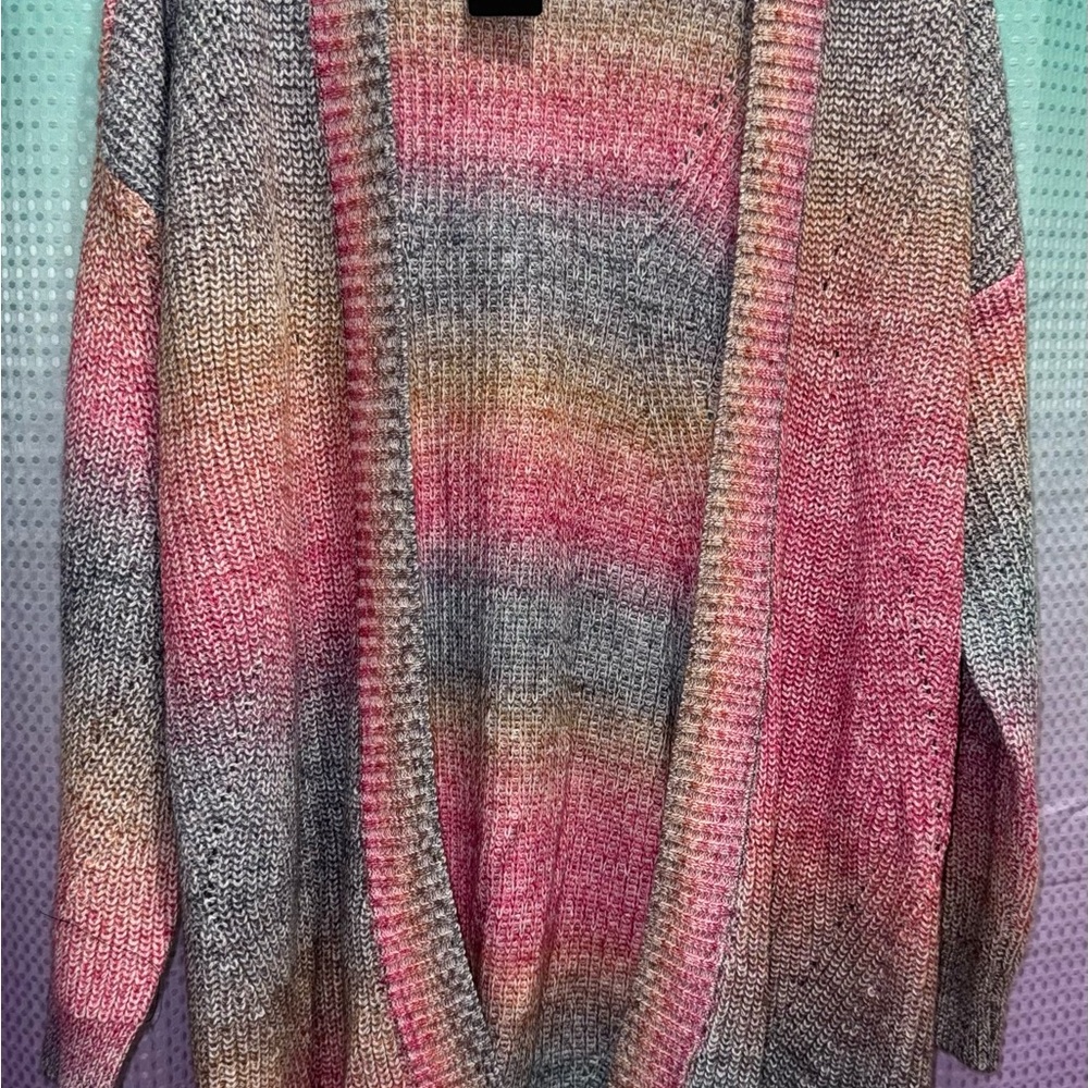 NWT Torrid 2X Rainbow Stripe Cardigan Sweater